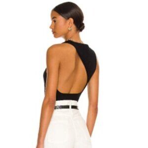 BLACK OPEN BACK TANK TOP